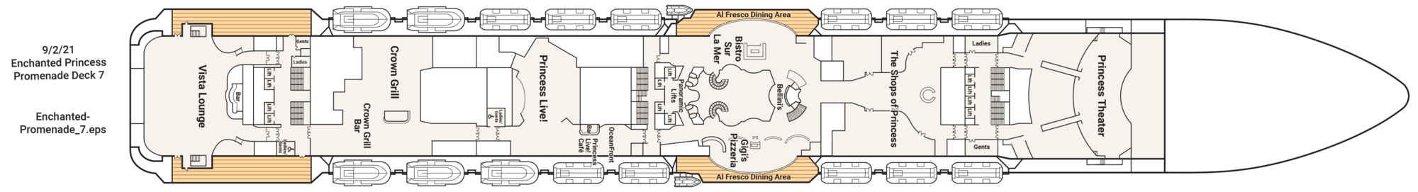Deck 7 - Promenade plan